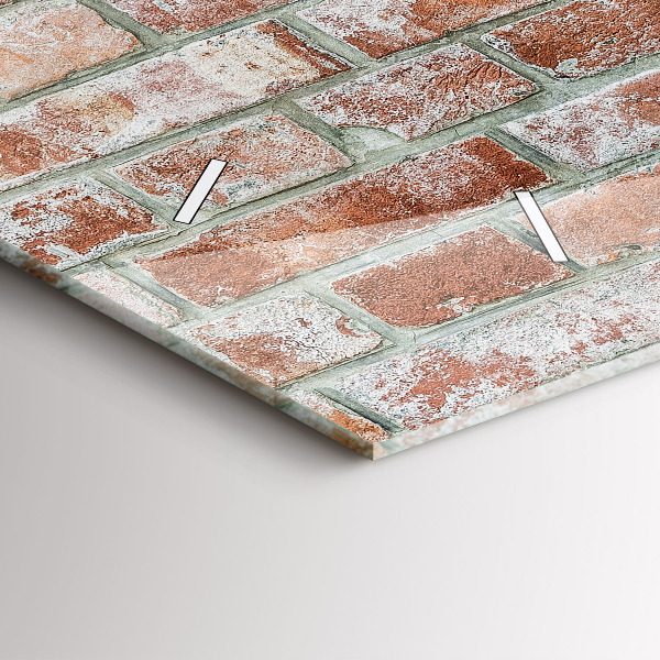 Horloge rectangulaire horizontale Mur de briques