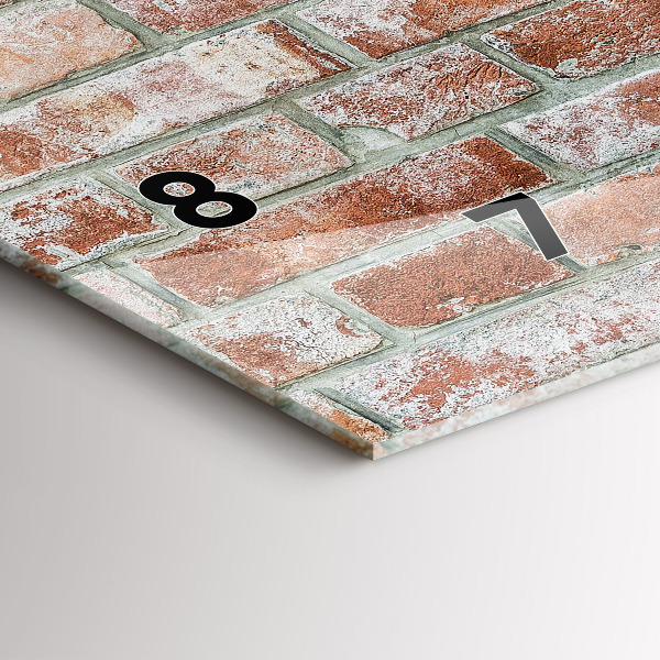 Horloge rectangulaire horizontale Mur de briques