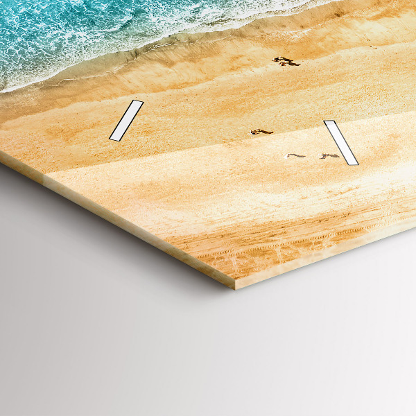 Horloge rectangulaire horizontale gens de la plage de la mer