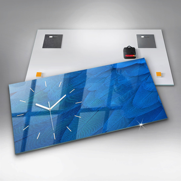 Horloge rectangulaire horizontale 'Plume d''oiseau'