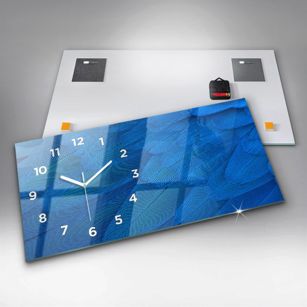 Horloge rectangulaire horizontale 'Plume d''oiseau'