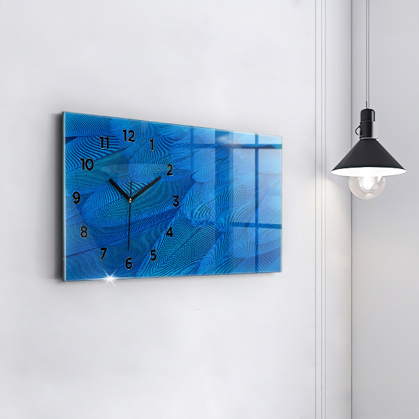 Horloge rectangulaire horizontale 'Plume d''oiseau'