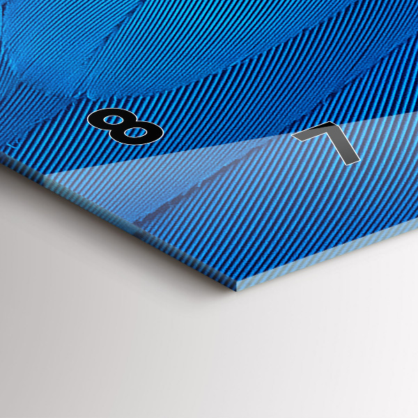 Horloge rectangulaire horizontale 'Plume d''oiseau'