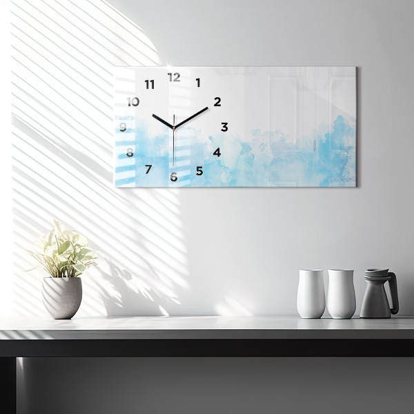 Horloge rectangulaire horizontale Taches peintes