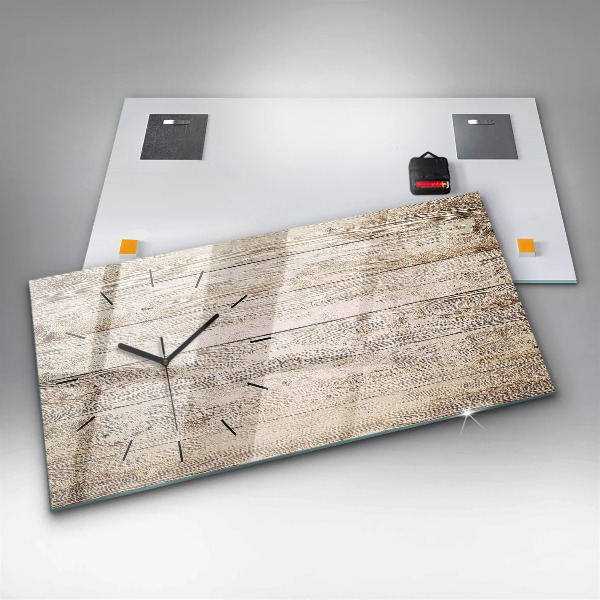 Horloge rectangulaire horizontale Panneaux en bois
