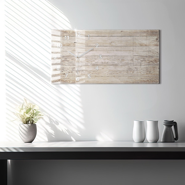 Horloge rectangulaire horizontale Panneaux en bois