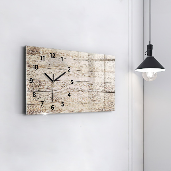 Horloge rectangulaire horizontale Panneaux en bois