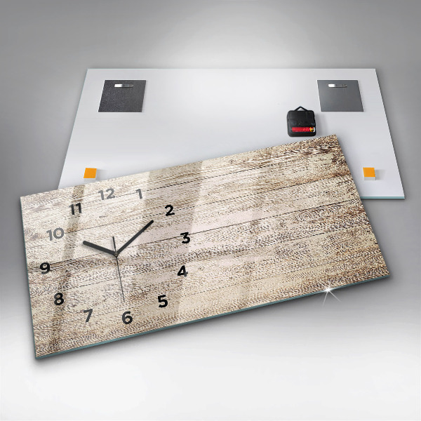 Horloge rectangulaire horizontale Panneaux en bois
