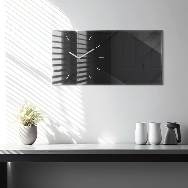 Horloge rectangulaire horizontale Motif de mur sombre