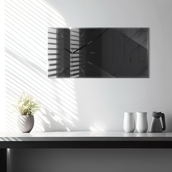 Horloge rectangulaire horizontale Motif de mur sombre