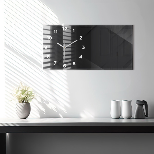 Horloge rectangulaire horizontale Motif de mur sombre