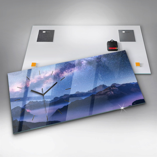 Horloge rectangulaire horizontale Voie lactée