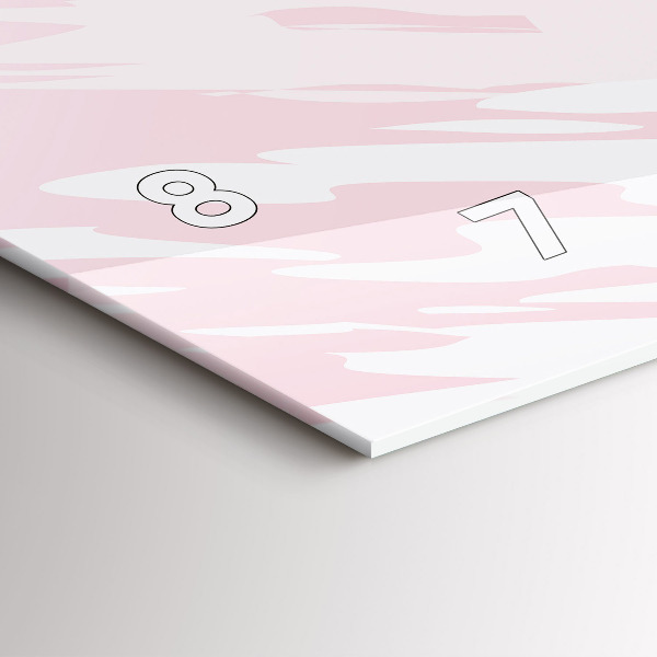 Horloge rectangulaire horizontale Abstraction pastel