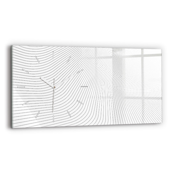 Horloge rectangulaire horizontale 'Lignes d''abstraction'