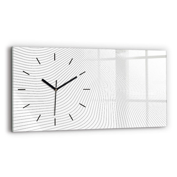 Horloge rectangulaire horizontale 'Lignes d''abstraction'
