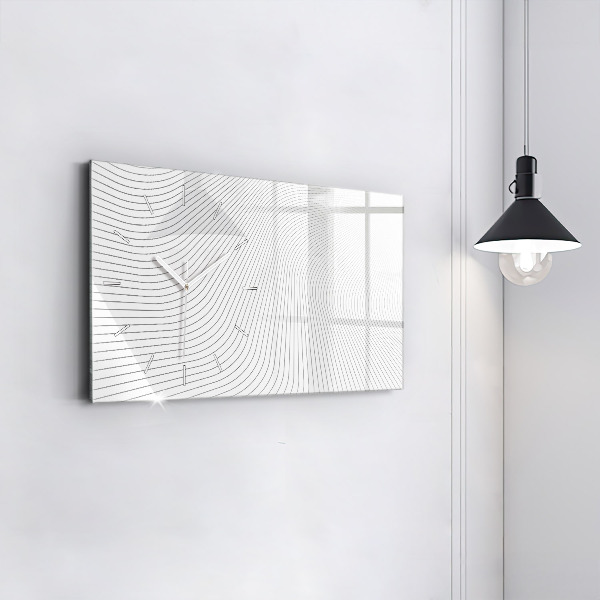 Horloge rectangulaire horizontale 'Lignes d''abstraction'