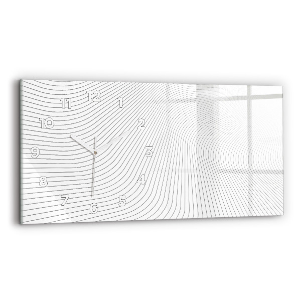 Horloge rectangulaire horizontale 'Lignes d''abstraction'
