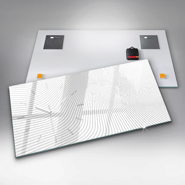 Horloge rectangulaire horizontale 'Lignes d''abstraction'