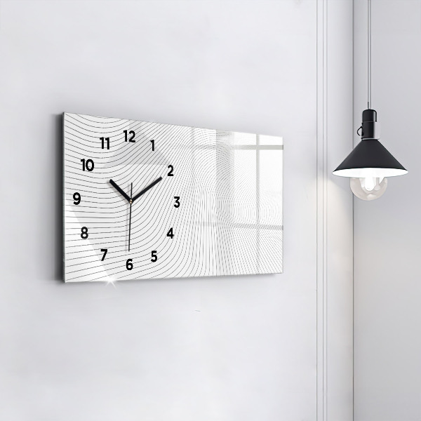 Horloge rectangulaire horizontale 'Lignes d''abstraction'