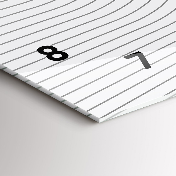 Horloge rectangulaire horizontale 'Lignes d''abstraction'