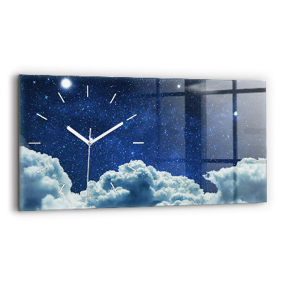 Horloge rectangulaire horizontale Ciel nocturne