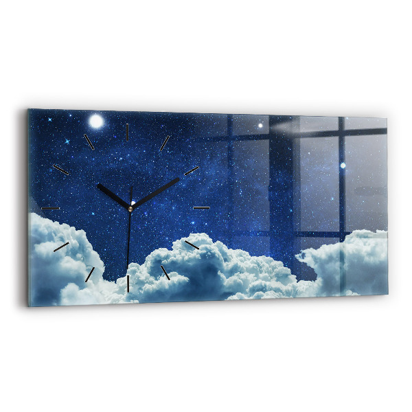 Horloge rectangulaire horizontale Ciel nocturne