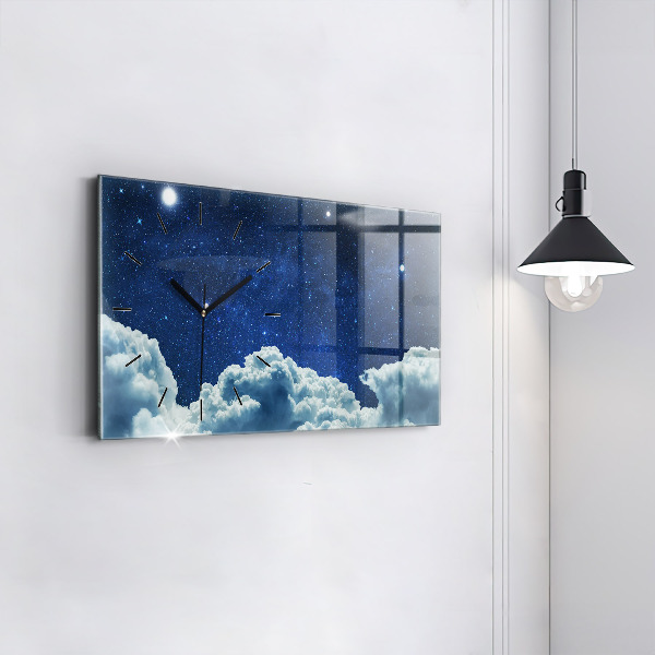 Horloge rectangulaire horizontale Ciel nocturne