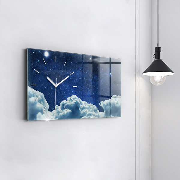 Horloge rectangulaire horizontale Ciel nocturne