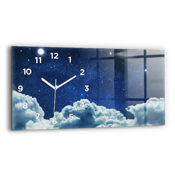 Horloge rectangulaire horizontale Ciel nocturne