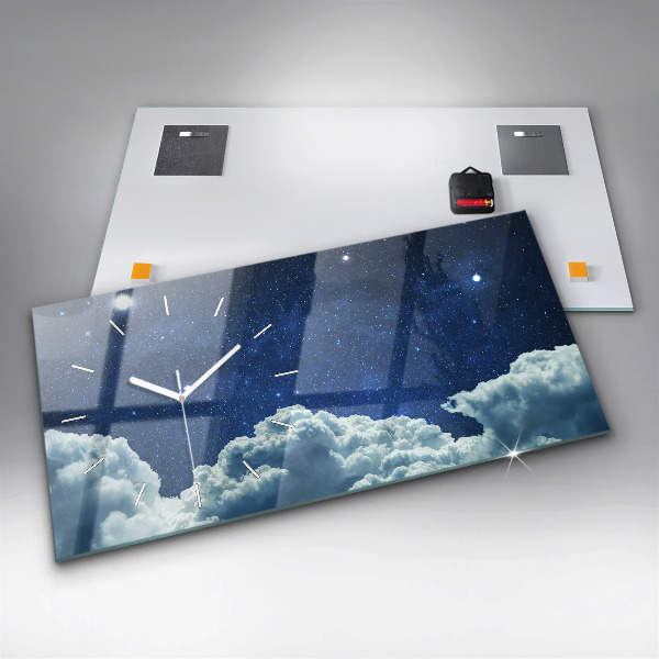 Horloge rectangulaire horizontale Ciel nocturne