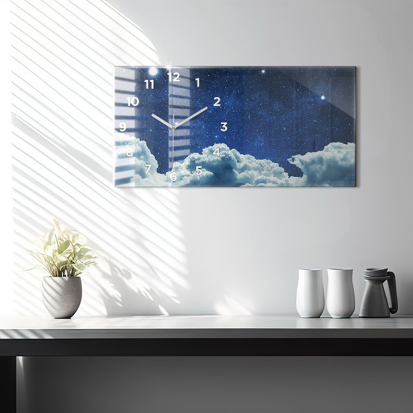 Horloge rectangulaire horizontale Ciel nocturne