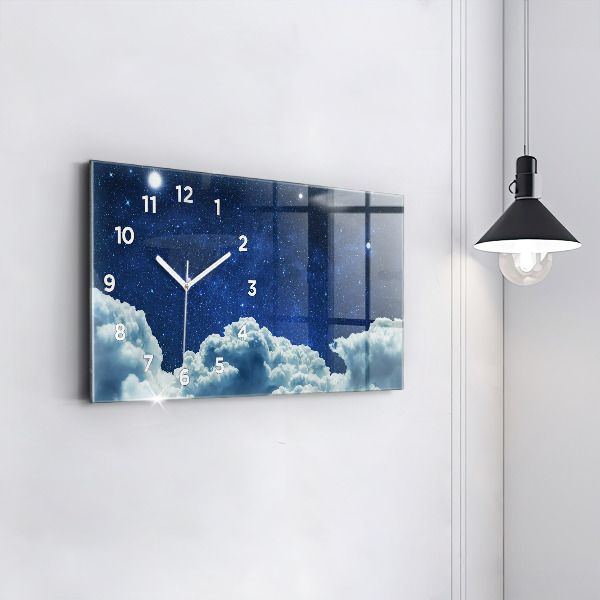 Horloge rectangulaire horizontale Ciel nocturne
