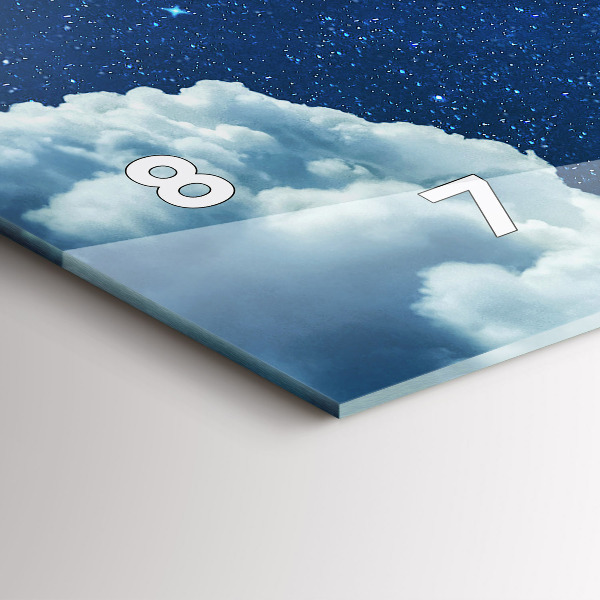 Horloge rectangulaire horizontale Ciel nocturne