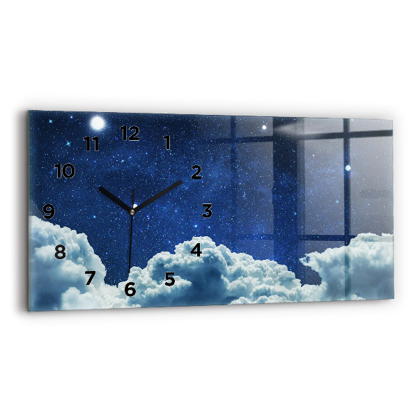 Horloge rectangulaire horizontale Ciel nocturne