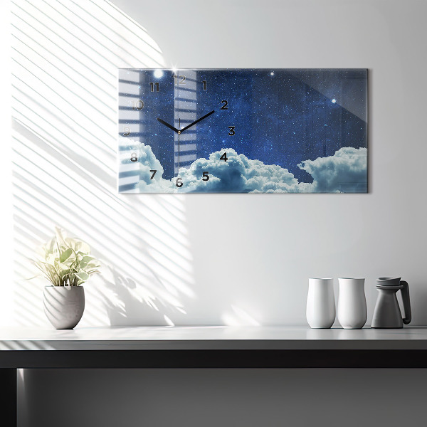 Horloge rectangulaire horizontale Ciel nocturne