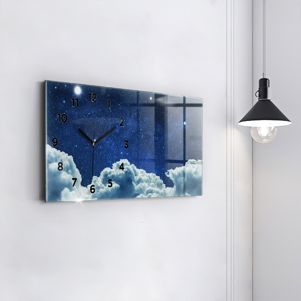 Horloge rectangulaire horizontale Ciel nocturne