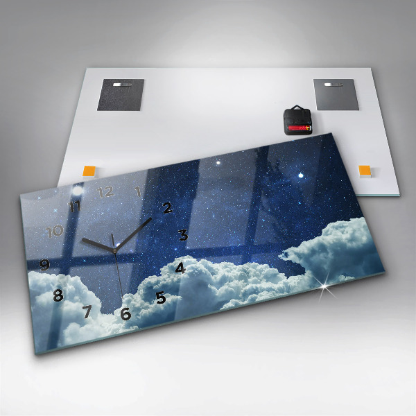 Horloge rectangulaire horizontale Ciel nocturne