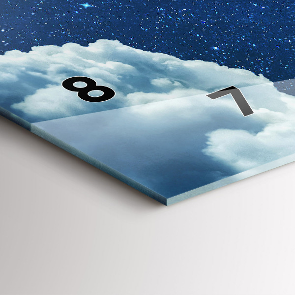Horloge rectangulaire horizontale Ciel nocturne