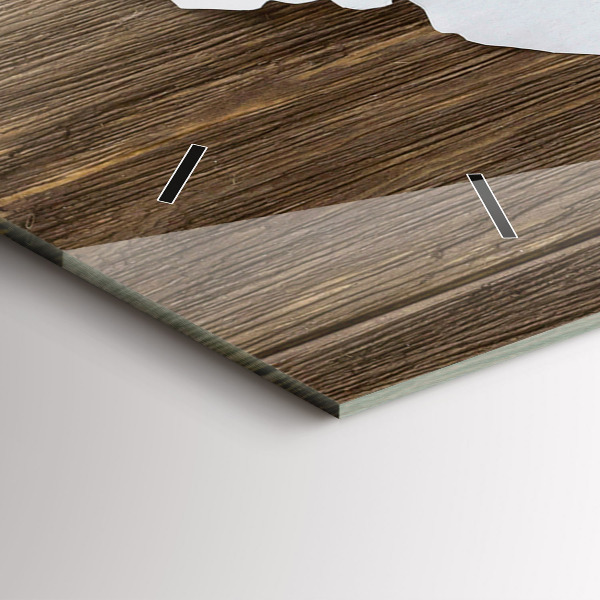 Horloge rectangulaire horizontale Carte du monde sur des tableaux