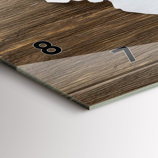 Horloge rectangulaire horizontale Carte du monde sur des tableaux