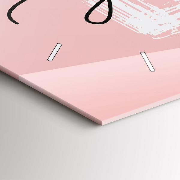 Horloge rectangulaire horizontale 'L''inscription Aimez-vous'