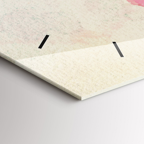 Horloge rectangulaire horizontale 'Carte du monde à l''aquarelle'