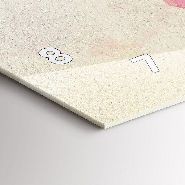 Horloge rectangulaire horizontale 'Carte du monde à l''aquarelle'