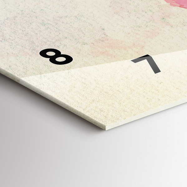 Horloge rectangulaire horizontale 'Carte du monde à l''aquarelle'