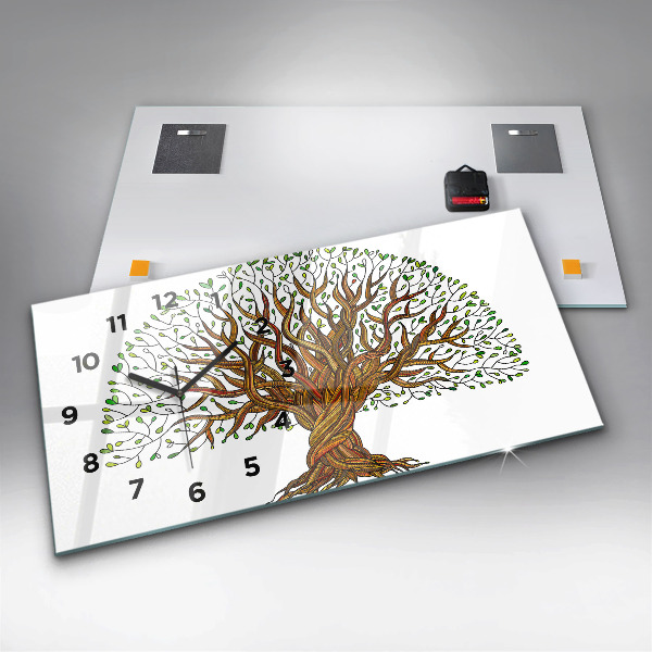 Horloge rectangulaire horizontale 'Racines d''arbres'