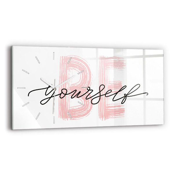 Horloge rectangulaire horizontale 'L''inscription Sois toi-même'