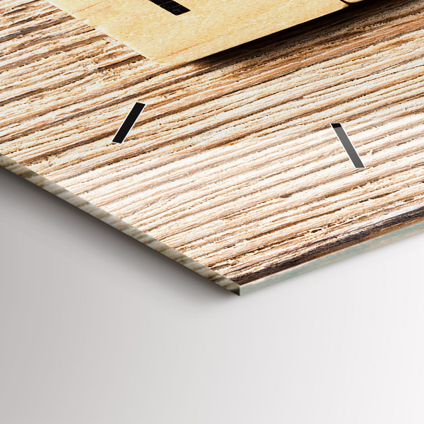 Horloge rectangulaire horizontale 'La famille d''inscriptions'