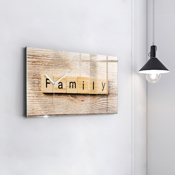 Horloge rectangulaire horizontale 'La famille d''inscriptions'
