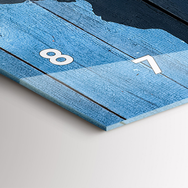 Horloge rectangulaire horizontale Carte du monde du plateau