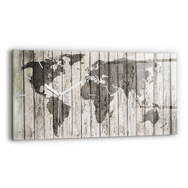 Horloge rectangulaire horizontale Cartes du monde